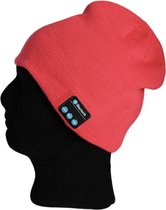 Bluetooth muts - Bluetooth beanie muts - Rood / Fuchsia - Ingebouwde koptelefoon / speakers en microfoon