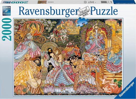 Ravensburger puzzel Disney Cinderella The Glass Slipper - Legpuzzel - 2000 stukjes