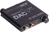 Merchannice M-A2 - Digitaal naar Analoog Audioconverter DAC - Toslink / optisch naar Minijack / Tulp - Volumeknop / Bassknop - 192Khz sample rate - Coaxiaal - SPDIF