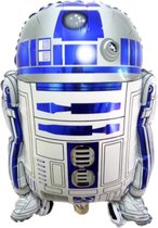 Star Wars R2D2 Ballon - Inclusief Opblaasrietje - Ballonnen - Ballonnen Verjaardag - Helium Ballonnen - Folieballon - Robot - Baby Yoda Darth Vader - R2-D2 - 60 x 50 cm