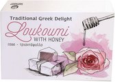 Melissokomiki Dodecanesse Loukoumi met honing en Rozen | Geniet van Hemelse Zoetheid | Authentieke Griekse Lekkernij (150g)