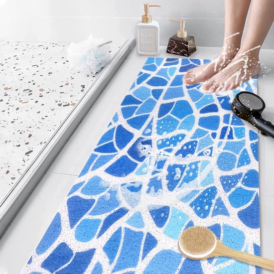 Badmat van steen, antislip, 120 x 170 cm, kiezelsteenmat, zacht