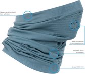 Multifunctioneel Nekwarmer met ademende mesh-voering - Steen-blauw - Maat One-size