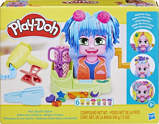 Play-Doh Haarsalon Speelset - Boetseerklei - Inclusief 6 Play-Doh potjes - Knutselen voor kinderen