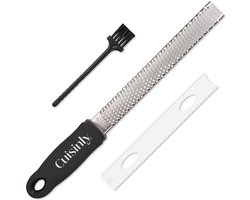 Afbeelding voor Cuisinly® Premium RVS Zester Rasp - Handrasp Lang - Kaasrasp & Citroenrasp - Incl. Beschermhoes