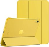 Étui pour tablette adapté à l'iPad 10 (10,9 pouces, modèle 2022, 10e génération), coque de protection arrière rigide avec support fin (jaune)