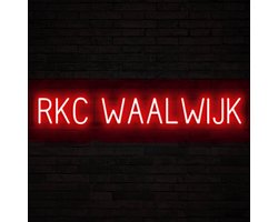 RKC WAALWIJK - Lichtreclame Neon LED bord verlicht | SpellBrite | 116,45 x 16 cm | 6 Dimstanden & 8 Lichtanimaties | Reclamebord neon verlichting