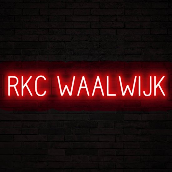 RKC WAALWIJK - Lichtreclame Neon LED bord verlicht | SpellBrite | 116,45 x 16 cm | 6 Dimstanden - 8 Lichtanimaties | Reclamebord neon verlichting