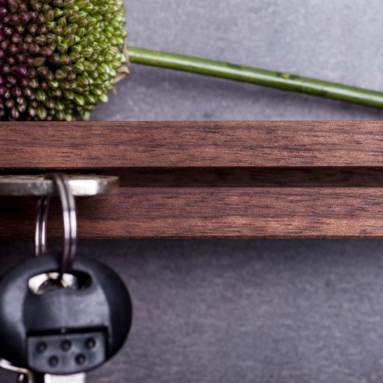 thumbnail: WOODS Sleutelrek Van Eikenhout 40 Cm - Handgemaakte Sleutelplank Met Plank Uit Beieren