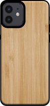 Smartphonica Telefoonhoesje voor iPhone 12/12 Pro met houten look - backcover bamboo kunsthout hoesje - Bruin / Kunsthout;TPU / Back Cover geschikt voor Apple iPhone 12;Apple iPhone 12 Pro