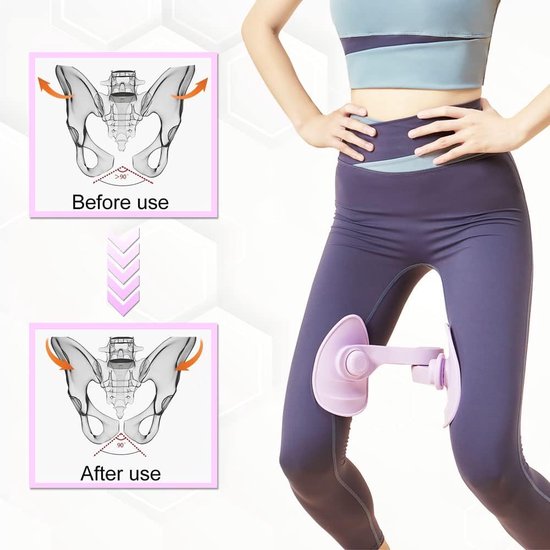 HIQE-FL Dijbeenttrainer bekkenbodemtrainer voor vrouwen, dijbeen bekkenbodem hip, heuptrainer, dijbeentrimmer, billen trainer, heuptrainer