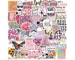 Girl Boss Quote Stickers 50 Stuks | Meiden Stickers | Motivatie Stickers | Quotes | Teksten | Laptop Stickers | Stickers Kinderen en Volwassenen | Stickervellen | Plakstickers | Koffer Stickers | Stickers Bullet Journal en Planner