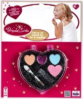 Klein Toys Princess Coralie make-uphart - oogschaduw, blush en lipgloss - incl. applicators - 15x1,5x10 cm - zwart roze