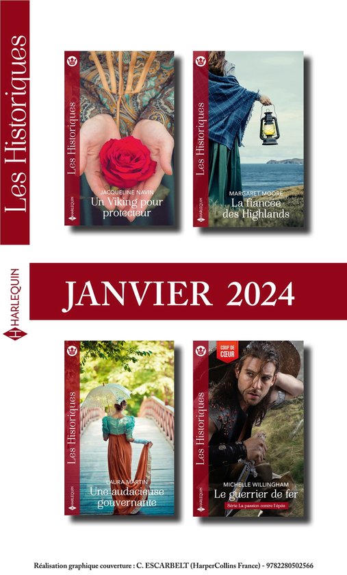 Pack mensuel Les Historiques 4 romans (Janvier 2024) (ebook