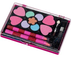 foto van Klein Toys Princess Coralie cosmetica set - oogschaduw, blush en lippenstift - incl. applicators - zwart roze