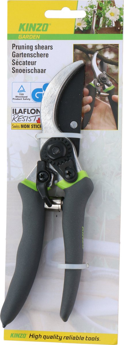 Kinzo Snoeischaar - Bloemenschaar 21cm - Lengte Snijbladen 9cm - met Anti-Plak Laag op Snijbladen van Kinzo — afbeelding 3