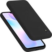 Cadorabo Hoesje geschikt voor Xiaomi RedMi 9A / RedMi 9AT in LIQUID ZWART - Beschermhoes gemaakt van flexibel TPU silicone Case Cover