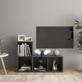 vidaXL TV-meubel - Klassiek grijs - 72x35x36.5cm - 2 vakken - Kast