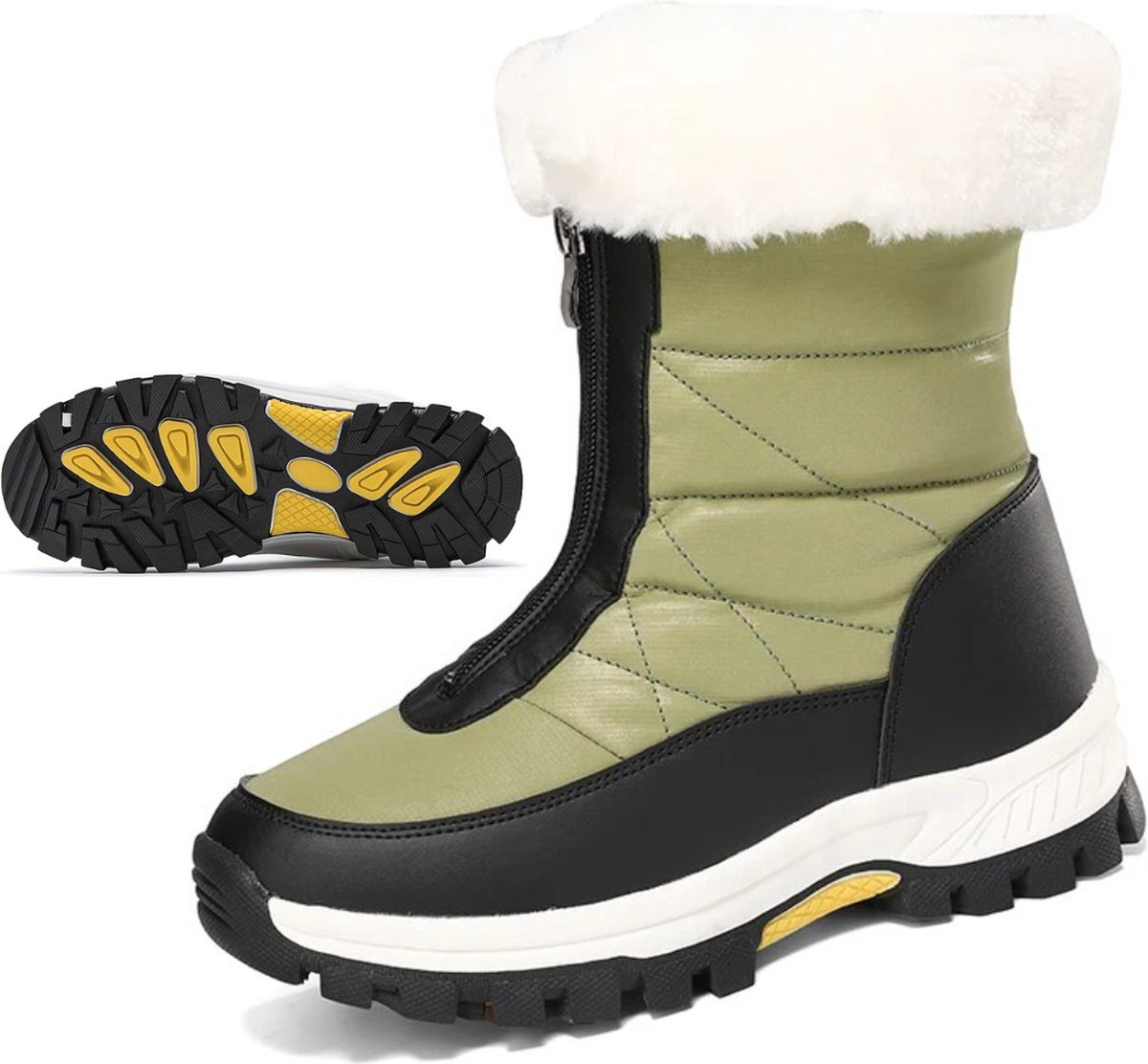 Livano Snowboots Sneeuwschoenen Sneeuwboots Dames Wintersport Ski Ski Gadgets Groen