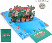 Popup Kerstkaart – Merry Christmas - 3D kaart - Pop Up Kaart - Kerst - Kerstmis Kaart – 20 x 15 cm – Suprise
