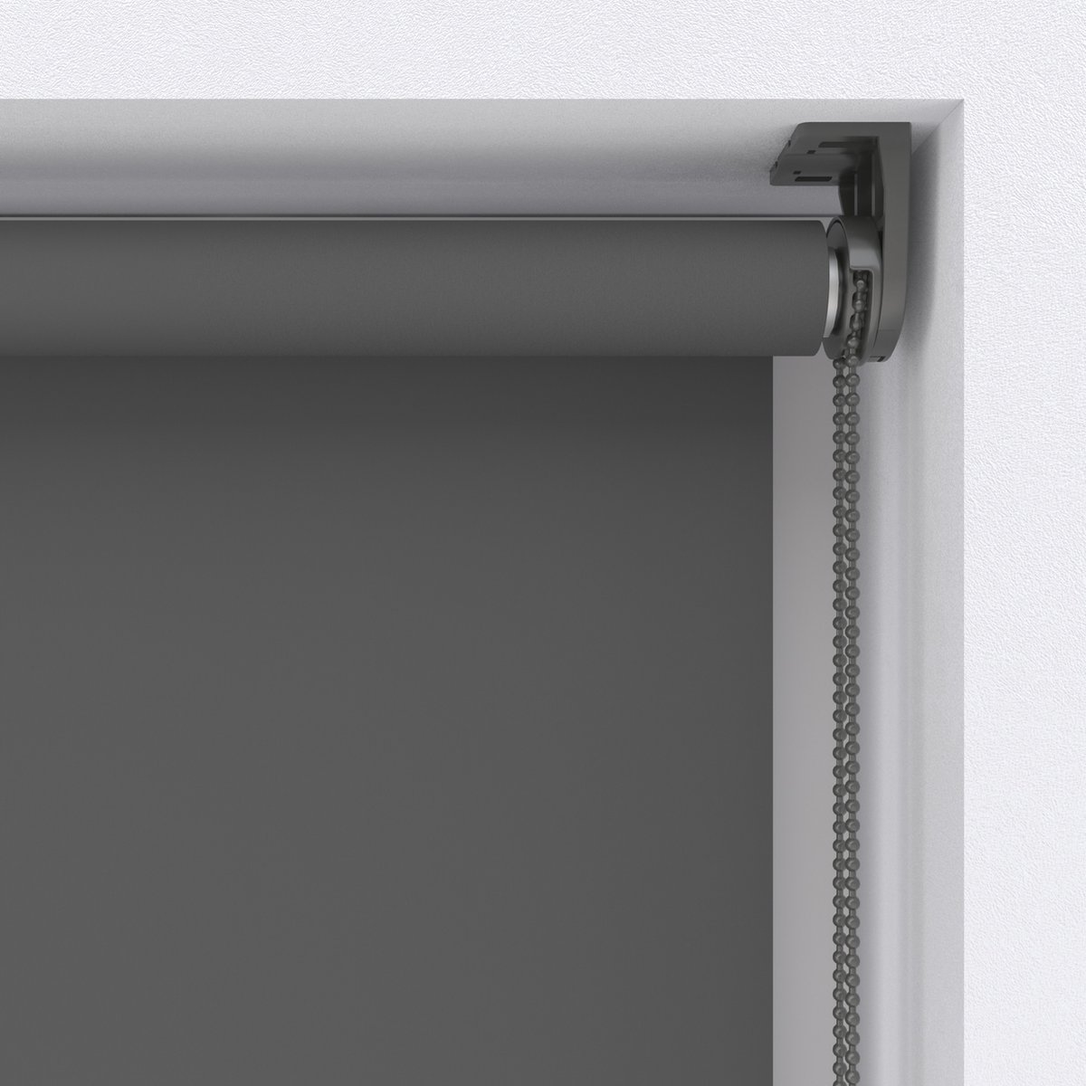 DTCH® Rolgordijn Verduisterend - Mini - Donker Grijs - 90 x 220 cm - Full Color - Rolgordijn zonder boren – foto 2