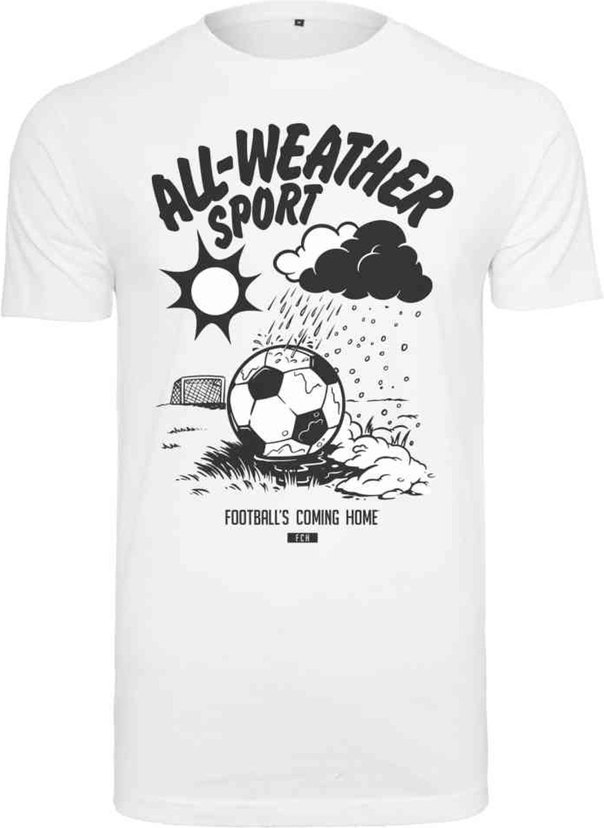 Merchcode - Footballs Coming Home All Weather Sports Heren T-shirt - 4XL - Wit