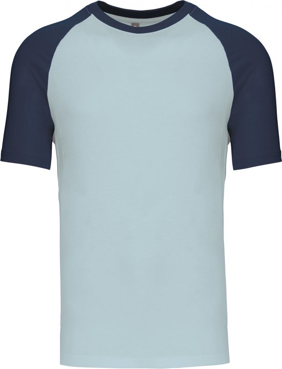 SportT-shirt Heren L Kariban Ronde hals Korte mouw Ice Blue / Denim 100% Katoen