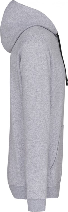 Kariban Hooded sweater met contrasterde capuchon K446 - Oxford Grey / Black - 4XL