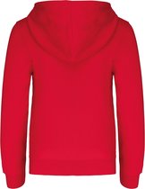 Sweatshirt Kind 10/12 Y (10/12 ans) Kariban Lange mouw Red / White 80% Katoen, 20% Polyester