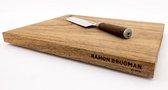 Ramon Brugman par MOA - Grande planche à découper - Bois de noyer non traité - 40 x 30 cm - Pieds en Siliconen - 3 cm d'épaisseur