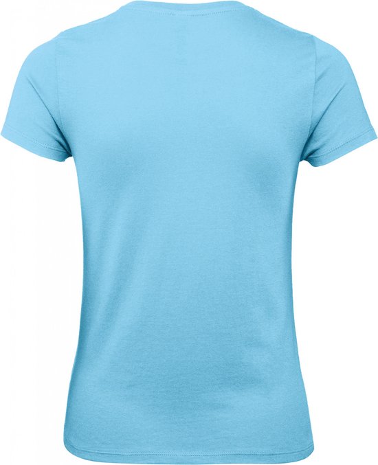 T-shirt Femme XL B&C Col rond Manches courtes Turquoise 100% Katoen