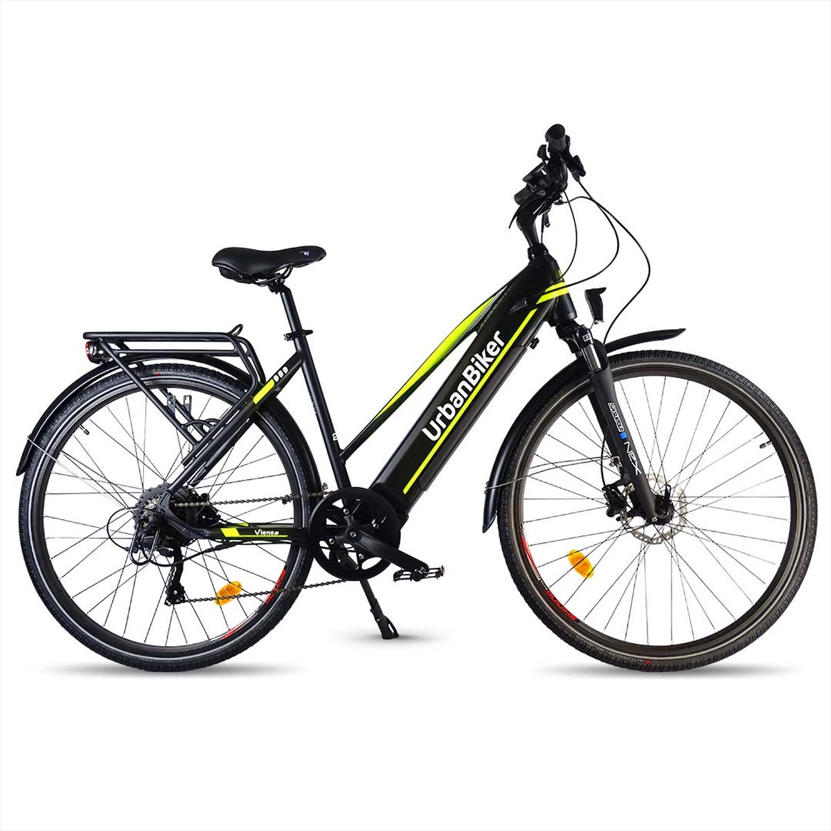 Urbanbiker Viena | Elektrische Trekking Fiets| Accu 960Wh | Geel | 28