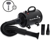 FluffyPuffy Professionele Hondenfohn met 3 Opzetstukken - Waterblazer Hond - 2800 W vermogen - Stil Design met geluidsdemper - Inclusief E-book + Hondenborstel - Zwart