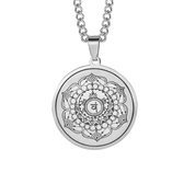 Heiligbeen Chakra (Svadhisthana) Ketting - Zilverkleurig Talisman - Roestvrij Staal - Spiritueel Cadeau - Pax Amare