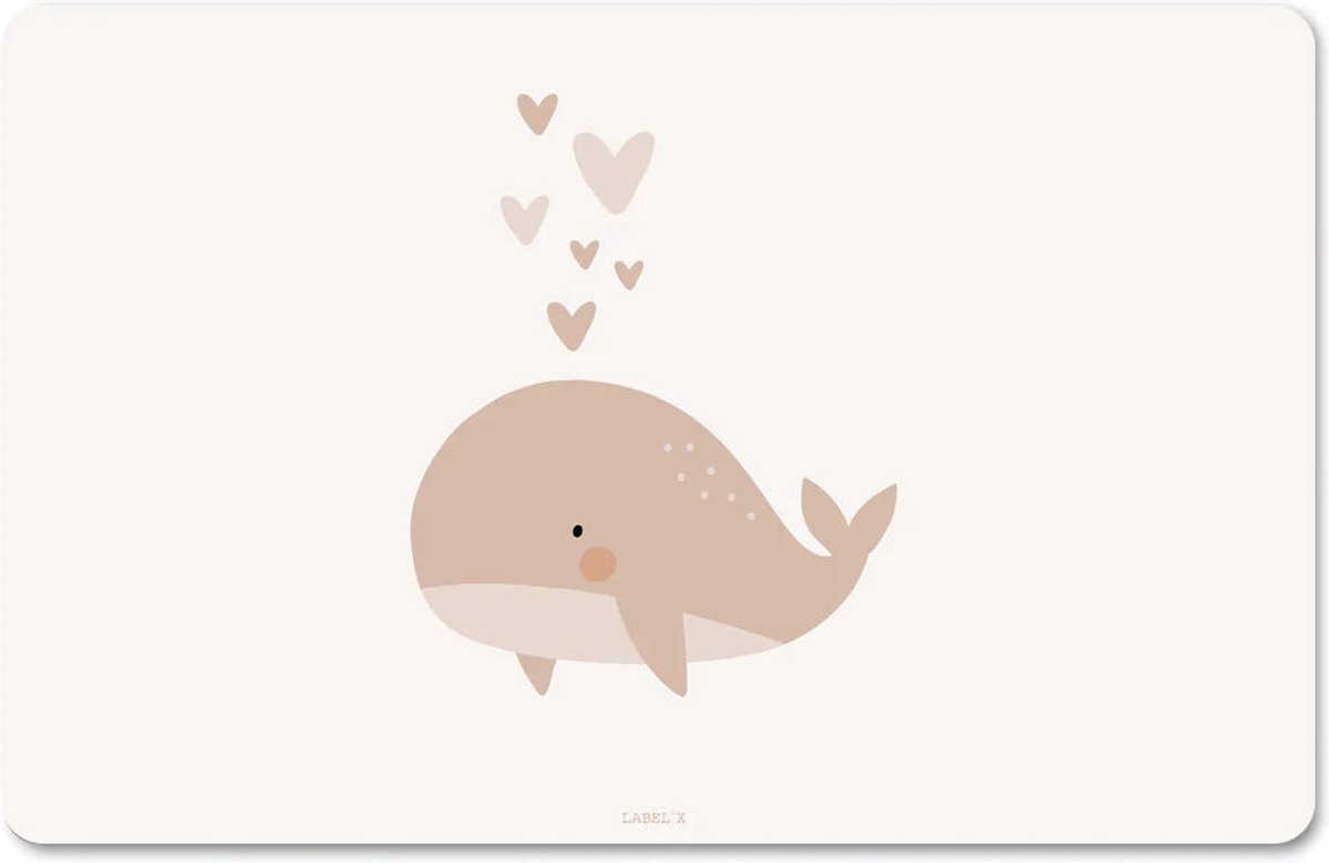 Label2X - Knutselmat Walvis - 60x35cm - Placemats