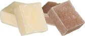 Ideas4seasons Amberblokjes/geurblokjes - sandelhout en cashmere - 6x stuks - huisparfum