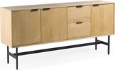 Nordic -Dressoir - L170cm - mango - naturel - 3 deuren - 2 lades