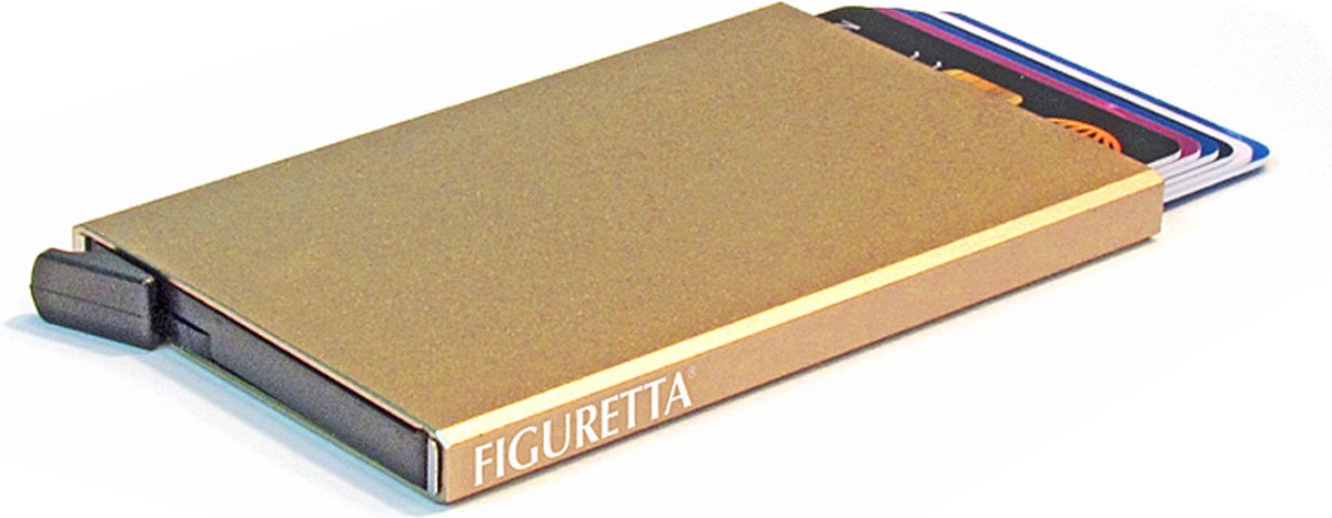 Figuretta ® RFID Creditcardhouder - 6 pasjes - Aluminium - Pasjeshouder - Kaarthouder - Goud - Figuretta