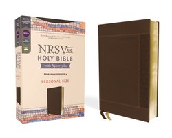 NRSVue, Holy Bible with Apocrypha, Personal Size, Leathersoft, Brown, Comfort Print