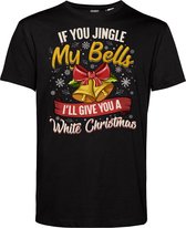 T-shirt Jingle My Bells | Foute Kersttrui Dames Heren | Kerstcadeau | Kerstpakket | Zwart | maat XXL