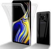 Cadorabo Hoesje voor Samsung Galaxy NOTE 9 in TRANSPARANT - 360° Full Body Case Cover Beschermhoes Voor- en achterbescherming, all-round bescherming met displaybescherming