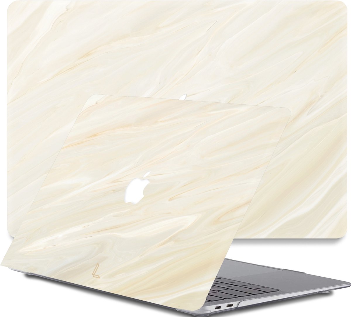 Lunso - Geschikt voor MacBook Air 13 inch (2010-2017) - cover hoes - Creamy Vibes - Vereist model A1369 / A1466