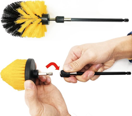 Livano Jeu de brosses pour perceuse – Jeu de brosses pour perceuse – Brosse pour perceuse – Brosse de nettoyage pour perceuse – 22 pièces
