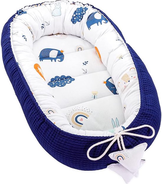 Nid Bébé Cocoon 100% Coton - 50x80 Cm - Rembourré - Anti-Allergique - Cadeau Naissance