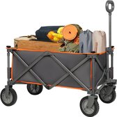 Portal Opvouwbare Trolley Trolley Buiten Opvouwbaar met verwijderbare stof Festivaltuin Camping Picknick Ondersteunt tot 100 kg Draagbare aanhangwagen (oranje)