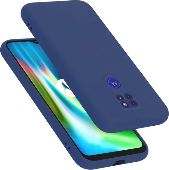 Coque Cadorabo pour Motorola MOTO G9 PLAY en BLEU LIQUIDE - Housse de protection en silicone TPU flexible Case Cover