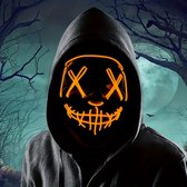 Livano Halloween Masker - Volwassenen - Enge Maskers - Horror Masker - Led Masker - Oranje