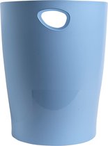 BeeBlue Gerecyclede Plastic Afvalpapierbak 15 Liter met Handvatten Elegante en Robuuste Afvalpapierbak en Bak in Modern Ontwerp Lichtblauw Blauwe Engel