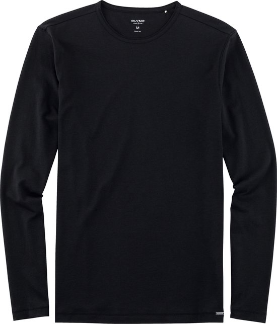 OLYMP Casual modern fit T-shirt - zwart - Maat: