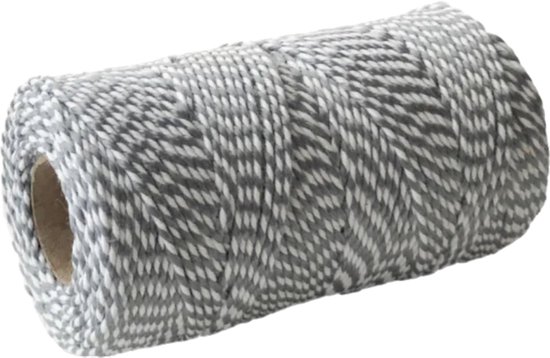 MeriWoolArt® Macramé koord metallic voor productie van string sieraden, knutselen, Lurex macramé touw 2 mm 225m Macramé garen kleur - Gerecycled